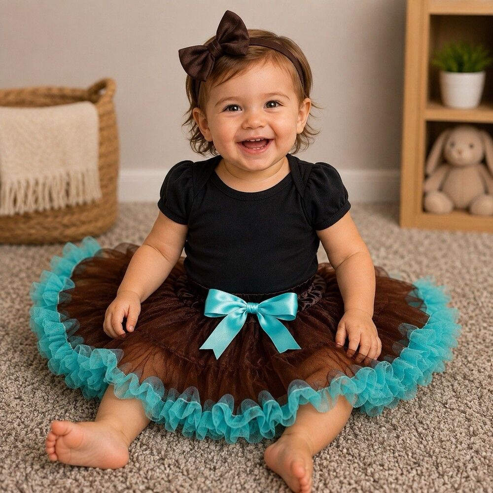New Toddler two-tone tulle TUTU Pettiskirt Dress Size small